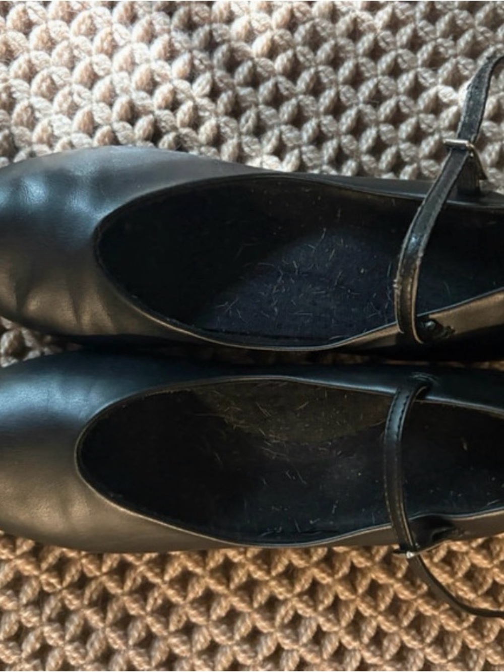 Capezio Black Mary Jane Dance Flats with Ankle Strap